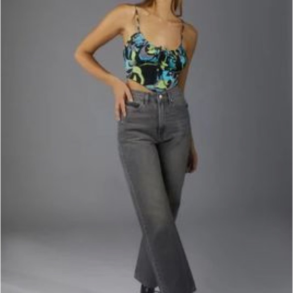 UO Capri Hanky Hem Cami, Black/Blue, Small, NWT - Picture 8 of 12